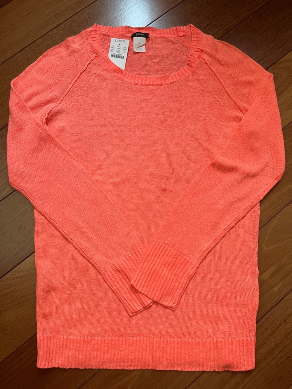 NWT J. Crew Neon Linen Summer Sweater